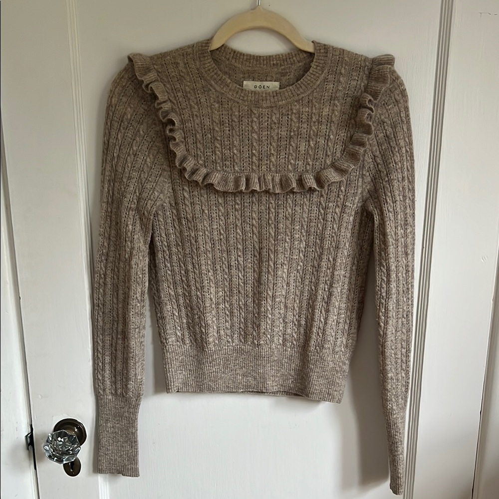 Doen Tamarind Baby Alpaca Ruffle Sweater